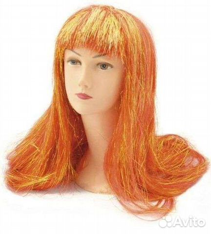 Парики красные с золотой нитью