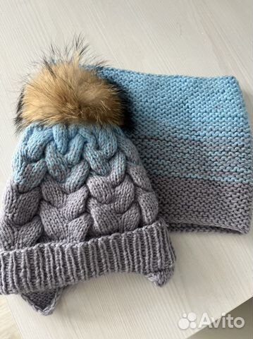 Комплект шапка и снуд Зима
