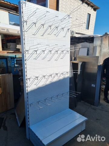Стеллаж торговый пристенный перфорация 100см