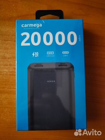 Внешний аккумулятор carmega 20000mah