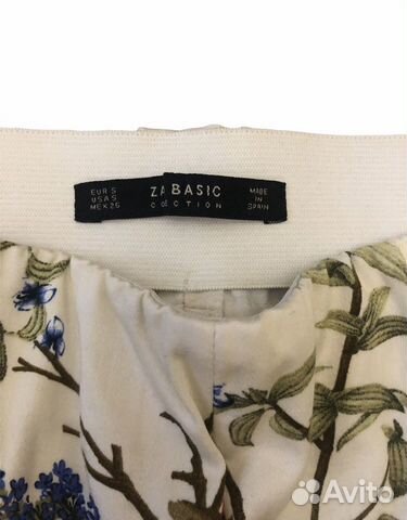 Новые брюки капри Zara Basic, размер S