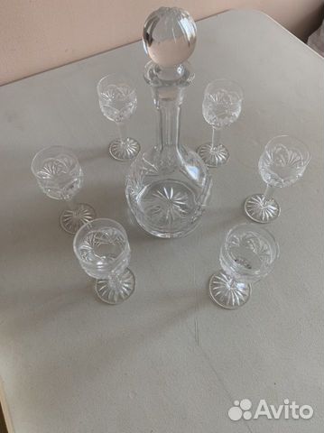 Дятьковский хрусталь Графин и шесть рюмок