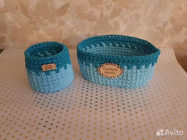 Корзина вязаная