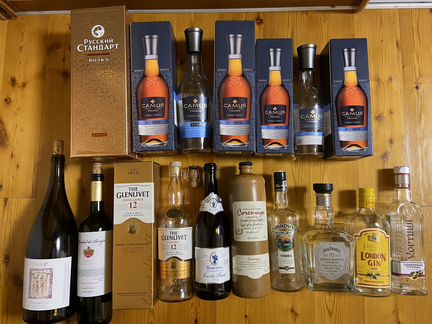 Бутылки Camus Cognac 0,5 0,7 The Glenlivet Jack Da