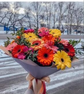 Букет из гербер, цветы, герберы, Flowers124