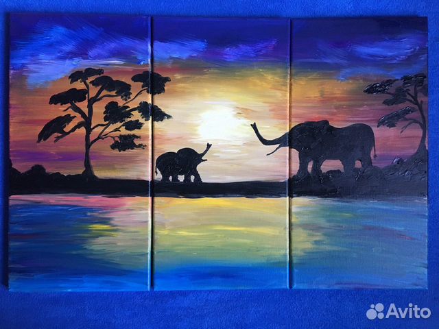 Модульная Картина маслом 