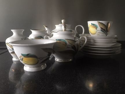 Сервиз чайный Желтый тюльпан лфз СССР