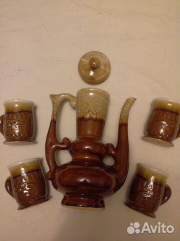 Кофейный набор из керамики (майолика)