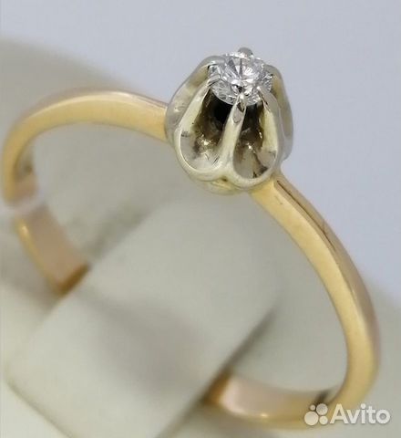 Кольцо / размер 17 / 1,95г / Золото585 / бриллиант