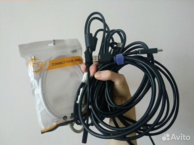 Кабели hdmi 4K VGA DVI DP toslink видео аудио