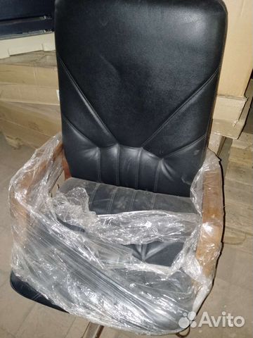 Кожанное кресло, коричн кожа