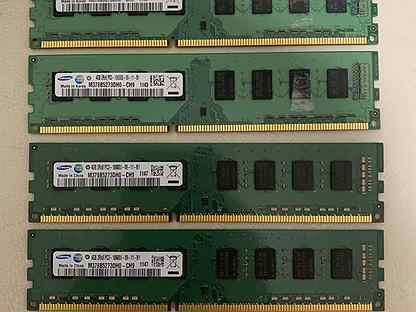 DDR3 Samsung по 4Gb 1333 двухсторонние