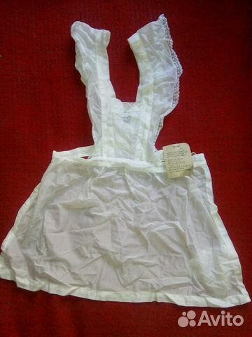 Школьный белый фартук СССР. Этикетка