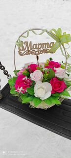 Букеты в корзине