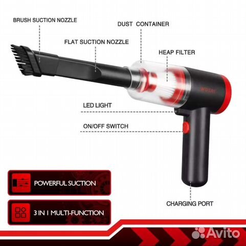 Беспроводной пылесос Wosai MYX-007 8000Pa