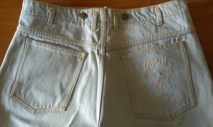 Джинсы женские с высокой талией под подтяжки Р-38