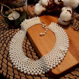 Бижутерия б/у - Воротнички из бусин 3 шт