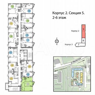 2-к квартира, 56.3 м², 3/12 эт.