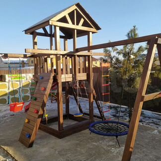 Детская деревянная площадка в частный дом