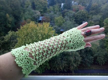Митенки перчатки летние hand made