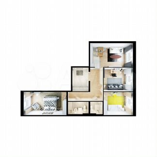 3-к квартира, 84.9 м², 2/15 эт.