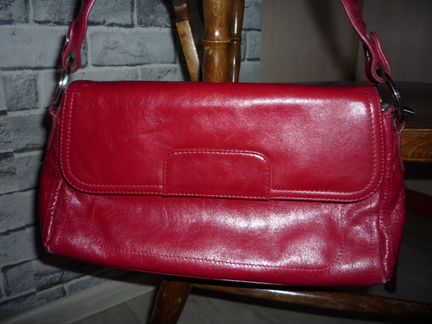 Сумка красная кожа италия