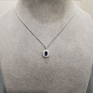 Золотая подвеска с сапфиром 0.5 ct