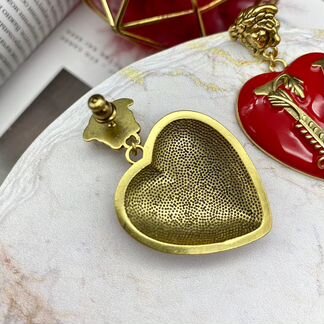 Серьги versace красные