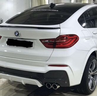 Зеркала спойлер ноздри BMW X4 F26 чёрный глянец