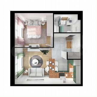 1-к квартира, 40.2 м², 9/17 эт.
