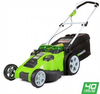 Аккумуляторная газонокосилка greenworks G40LM49DB