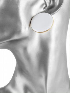 Серьги Белые круги