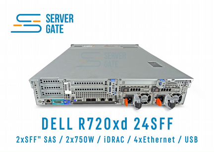 Dell R720xd 24SFF 2 x E5-2670v2 64 GB