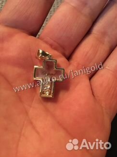 Золотой крест с бриллиантами шопард