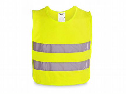Жилет сигнальный желтый со световозвращающими элементами, детский, накидка 50*45 см, гост, Dollex ZSN-CHY