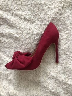 Туфли красные замшевые красные