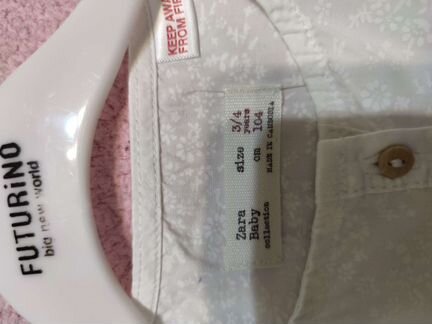 Рубашка zara 104