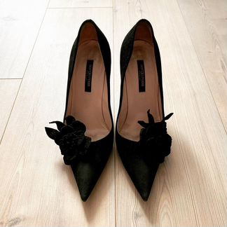 Туфли лодочки замшевые Sergio Rossi