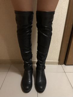 Ботфорты кожаные