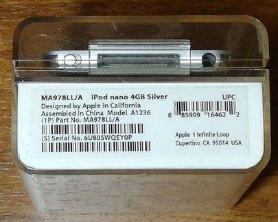 MP3-плеер Apple iPod Nano 4GB (A1236)