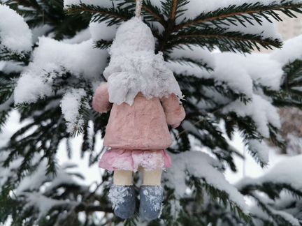 Ёлочная игрушка из ваты