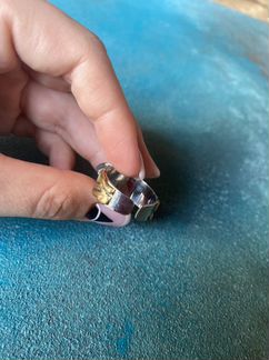 Серебряное кольцо с позолотой
