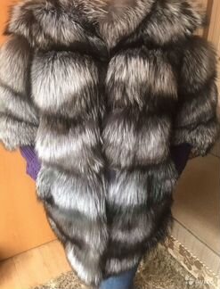 Шуба из чернобурки 80 см рукав 3/4
