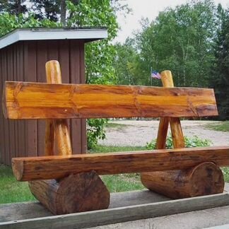 Лавочка-скамья из массива
