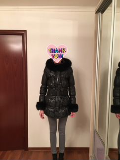 Пуховик кожаный Acasta