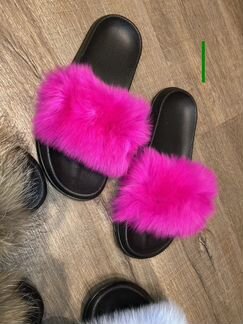 Шлепки мех натуральный