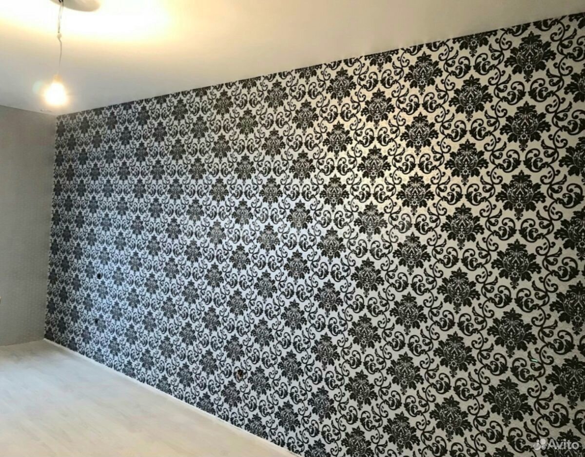 оклейка стен обоями дизайн стен