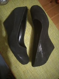 Туфли замшевые чёрные