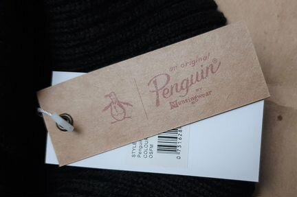 Шапка Original Penguin теплая черная в рубчик нов