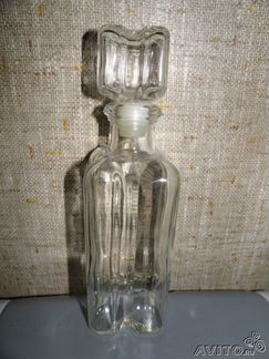 Бутылка, коллекционирование. Рельефное стекло скр